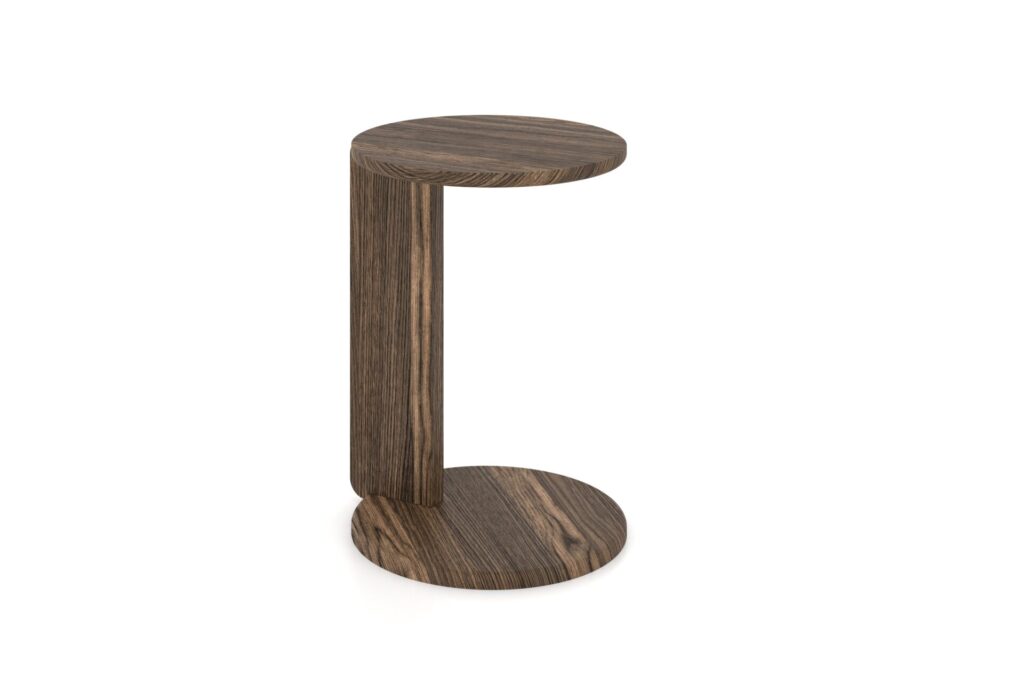 Table de bout ronde en frêne massif