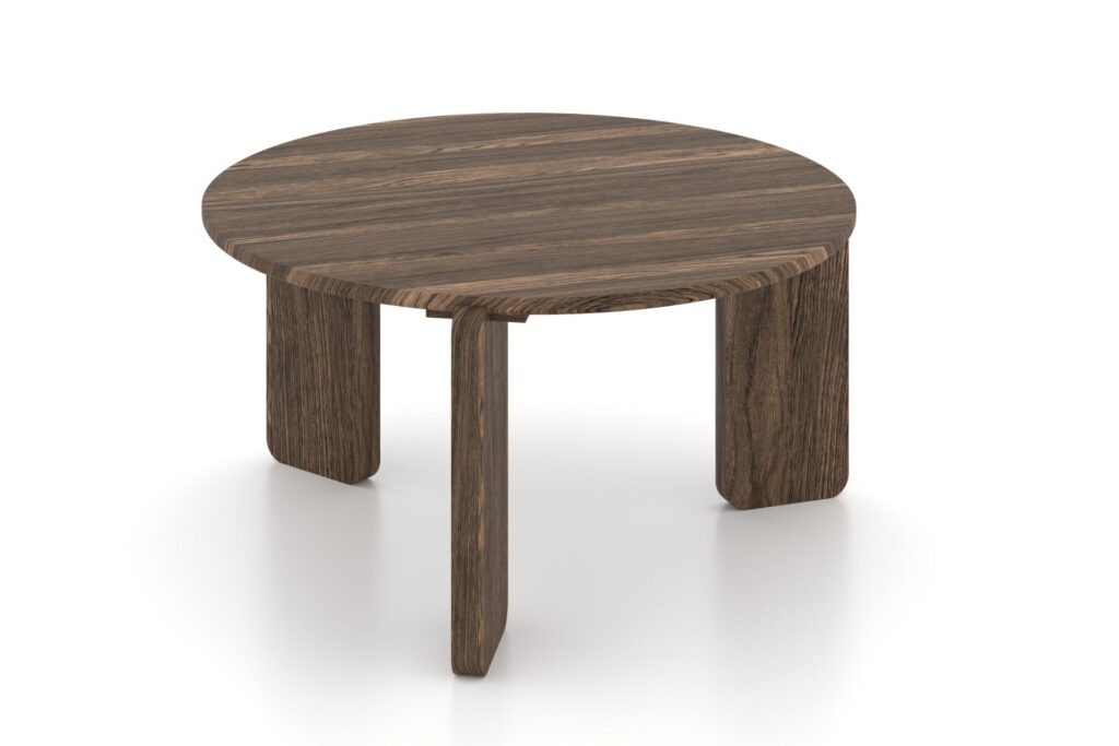 Table de centre ronde en frêne massif