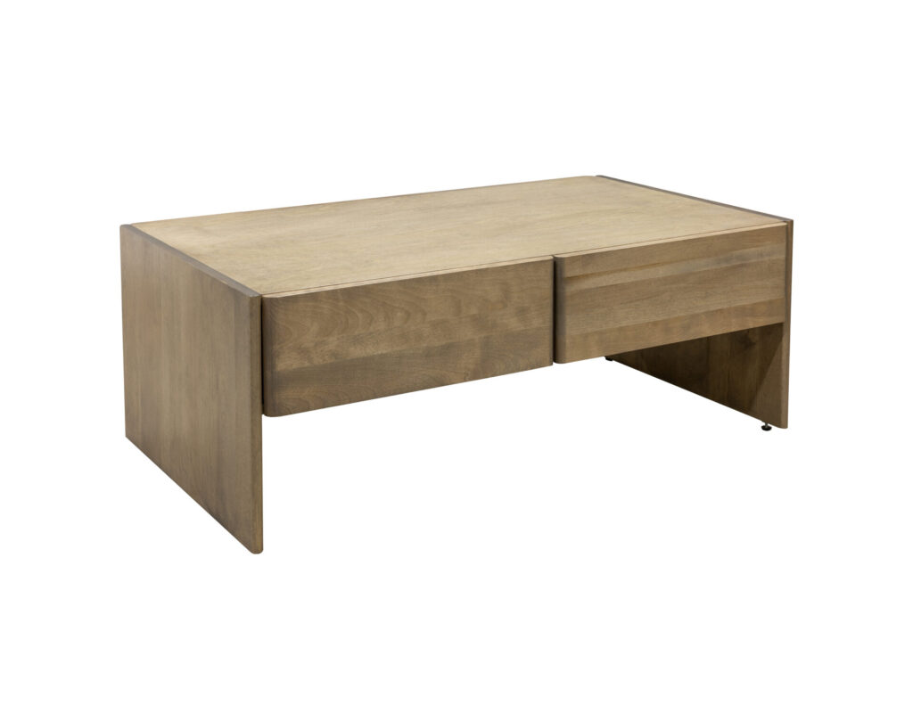 Table de centre / 2 tiroirs avec ''coulisses quadro" avec amortisseurs